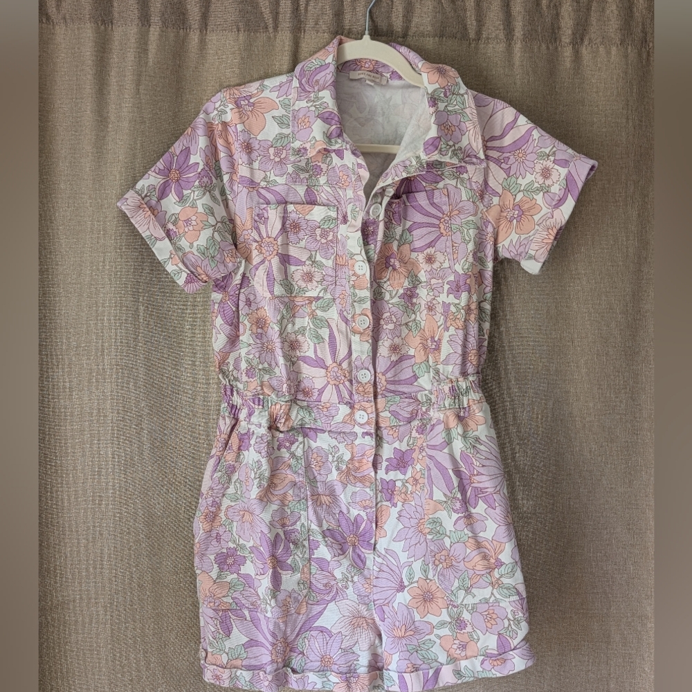 Skies Are Blue Floral Jumpsuit - Pink and Purple